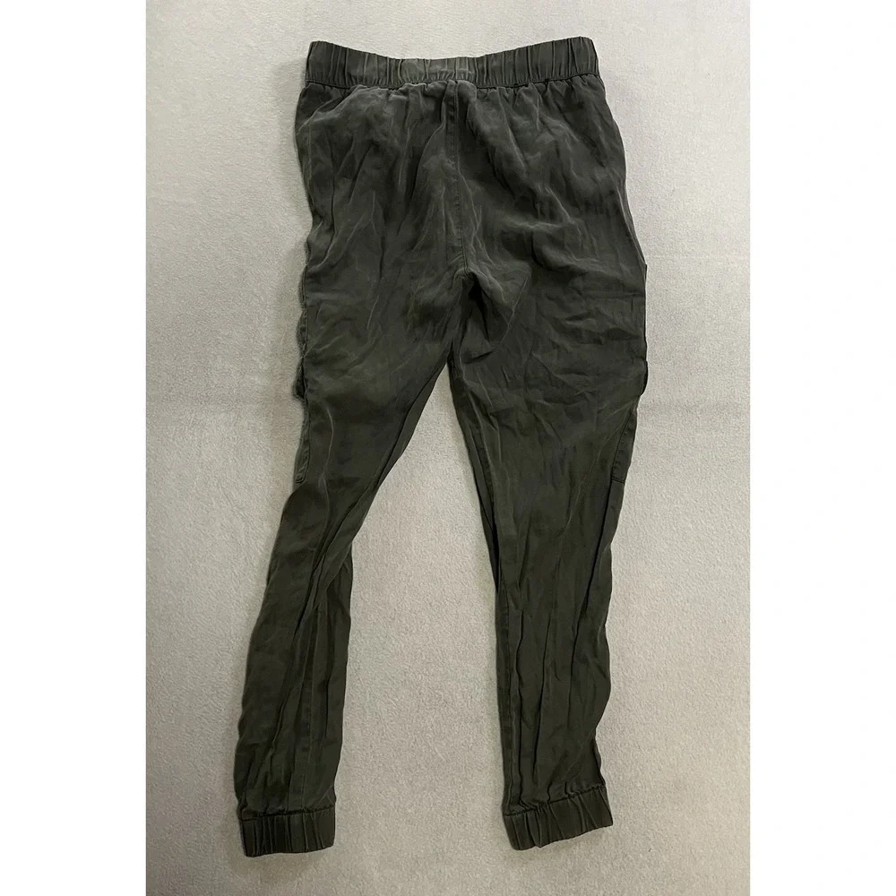 BANANA REPUBLIC Tencel Cargo Jogger Pants Pull On Lyocell Women's Size XS Green